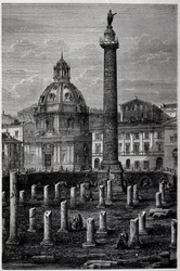 Square and Column of Trajan and Ulpian Basilica - in 