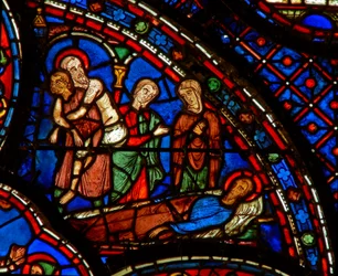 St Anthony carried to his hermitage