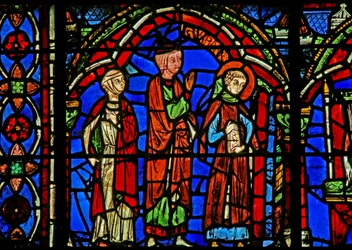 St Cheron window: goes to school