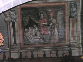St. Cornely performing a miracle