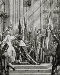St. Joan of Arc at the Coronation of Charles VII in 1429