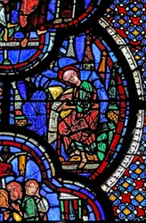 St John Window: On Patmos He Writes the Apocalypse
