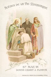 St Maurus gives Florus his habit