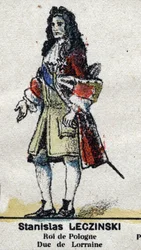 Stanislas I Leszczynski (1677-1766), Duke of Lorraine and Bar, King of Poland. In Galeriede Kings and Queens of France and illustrious characters from 1643 to 1895 Epinal image