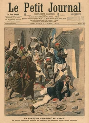 Stoning of French Doctor Mauchamp in Morocco, Illustration from 