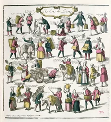 Street Vendors in Paris, late 17th century