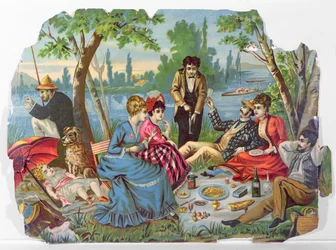 Summer picnic by the river
