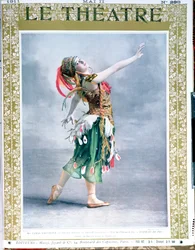 Tamara Platnovna Karsavina as The Firebird by Igor Stravinsky from the front cover of Le Theatre magazine, May 1911