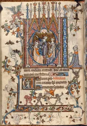 The Adoration of the Magi, from the St Omer Book of Hours, MS 36684, f.46v