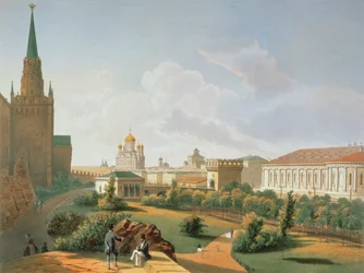 The Alexander Garden in Moscow, Printed by Jacottet and Bachelier, 1830
