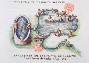 The Baths at Vichy, from Generale Description du Bourbonnais by Nicolas de Nicolay