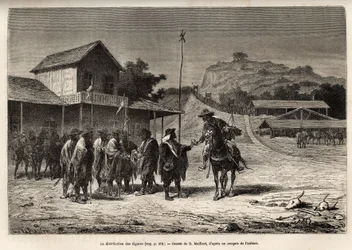 The Blancos, Argentine insurges who hold the province of Entre-Rios (Entre Rios) against the arms of Buenos Aires