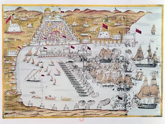 The Bombardment of Algiers by the Anglo-Dutch Fleets on 27th August 1816