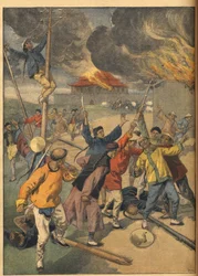 The Boxer Rebellion in China - Events of China. The Boxers. Illustration for Le petit Journal, 24 June 1900.