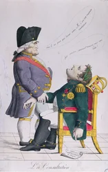 The Consultation, caricature of Cambaceres and Napoleon c.1810-14