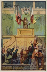 The Convention decreeing unanimously that the remains of Joseph Bara be taken to the Pantheon, 1793