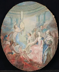The Coronation of Louis XVI accompanied by Marie-Antoinette
