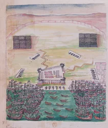 The Dutch Siege of Pondicherry in August 1693, Illustration from the Travel Diary of a Jesuit Missionary
