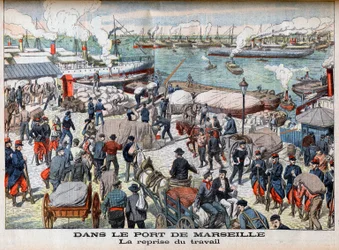 The End of the Strike in Marseille, illustration from 