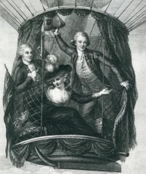 The First Balloon Ascent in England, 15th September 1784, from Wonderful Balloon Ascents or the Conquest of the Skies