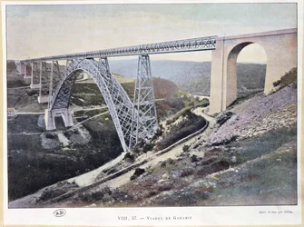 The Garabit Viaduct, built 1882-84, printed by Gillot