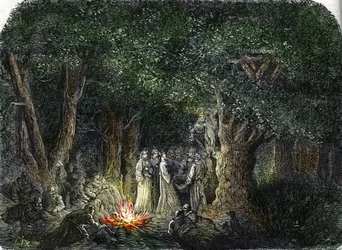 The Gauls and their priests or Druids (engraving) 1864