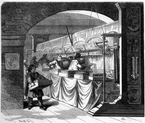The Goblin Factory. Workshop Interior. 19th Century Engraving
