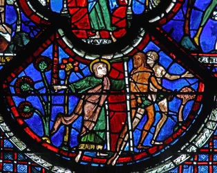 The Good Samaritan Window: Adam and Eve Expelled from Paradise by an Angel with a Sword