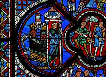 The Good Samaritan Window: A Man Leaves Jerusalem