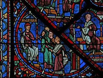 The Joseph Window: Joseph Before Potiphar