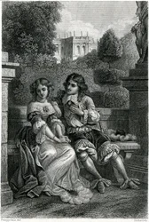 The King of France Louis XIV in the Gallant Company of Mademoiselle de la Vallière