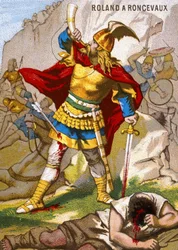 The Knight Roland has Roncesvalles sounding the oliphant. Roland, commanding the rear guard of Charlemagne