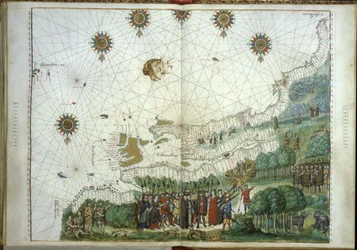 The Landing of Jacques Cartier & Colonists in Canada, 1547