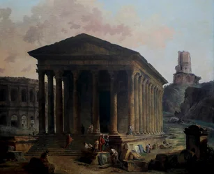The Maison Carrée, the Amphitheater and the Tour Magne, Nimes