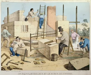 The Mason, the Stone Cutter and Stone Sawyer, c. 1860