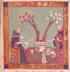 The Philosophers Will, from a manuscript of Alchemy, 14th century