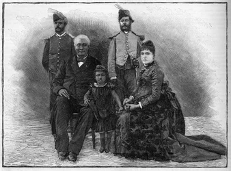 The President of Haiti Etienne Felicite Solomon (1820-1888) with His Family and Aides-de-Camp