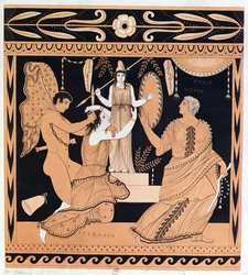 The Rape of Cassandra by Ajax, illustration from an ancient Greek vase