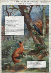 The Raven and the Fox. Fables by Jean de La Fontaine