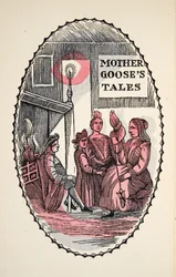 The Sleeping Beauty in The Wood, from Histories or Tales of Past Times Told by Mother Goose, With Morals, by M. Perrault, pub. 1925 (hand coloured woodblock print)
