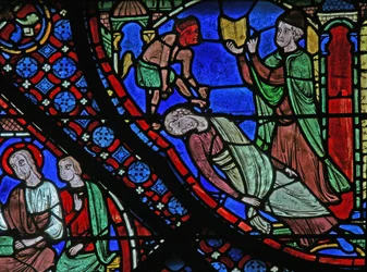 The St James Window: Filetus is Bound with a Magic Spell by Almogenes (Hermoniges)