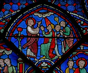 The St Thomas Window: Preaches the Gospel to a King