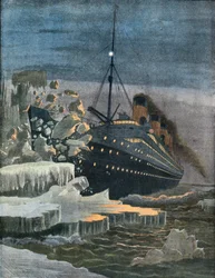 The Titanic Collides with an Iceberg