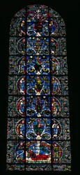 The Tree of Jesse, lancet window in the west facade