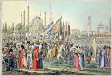 The Turkish Sultan Reviewing His Janissaries
