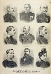 The Zola Affair: Portraits of the Main Witnesses, Illustration from the Illustrated Supplement of Le Petit Journal, 27th February, 1898