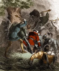 The battle of the Trento: 30 knights of the Parti de Charles de Blois against 30 of the Parti Montfort