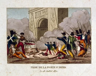 The Capture of the Gate of St Denis, Paris, During the French Revolution of 1830
