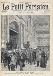 The Draw: The Conscripts of the 1892 Class at the Paris City Hall. One of the Newspaper Le Petit Parisien on 5/02/1893 (engraving)