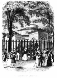 The Elephant Rotunda from the Garden of Plants in Paris - Engraving
